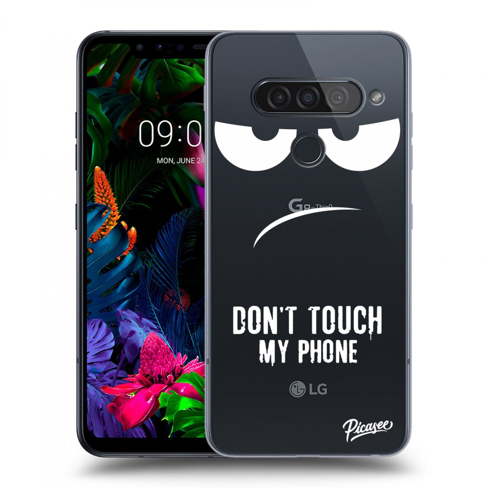 Picasee silikónový prehľadný obal pre LG G8s ThinQ - Don't Touch My Phone