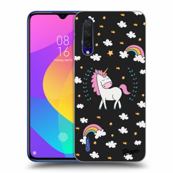 Picasee silikónový čierny obal pre Xiaomi Mi 9 Lite - Unicorn star heaven