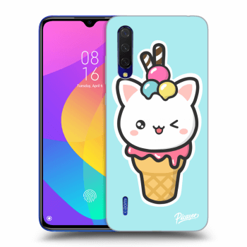 Picasee silikónový čierny obal pre Xiaomi Mi 9 Lite - Ice Cream Cat