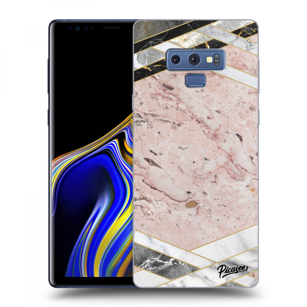 Picasee silikónový čierny obal pre Samsung Galaxy Note 9 N960F - Pink geometry