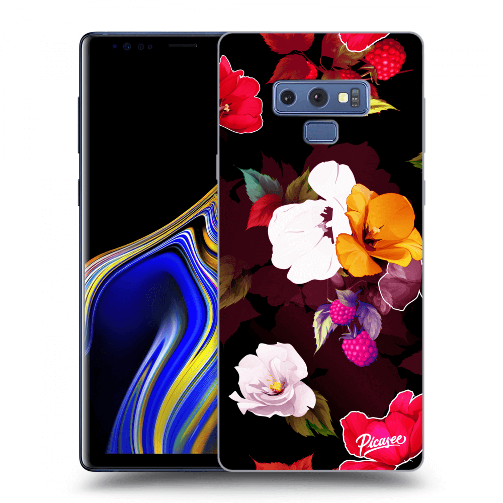 Picasee silikónový čierny obal pre Samsung Galaxy Note 9 N960F - Flowers and Berries