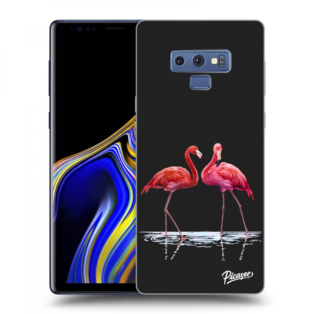 Picasee silikónový čierny obal pre Samsung Galaxy Note 9 N960F - Flamingos couple