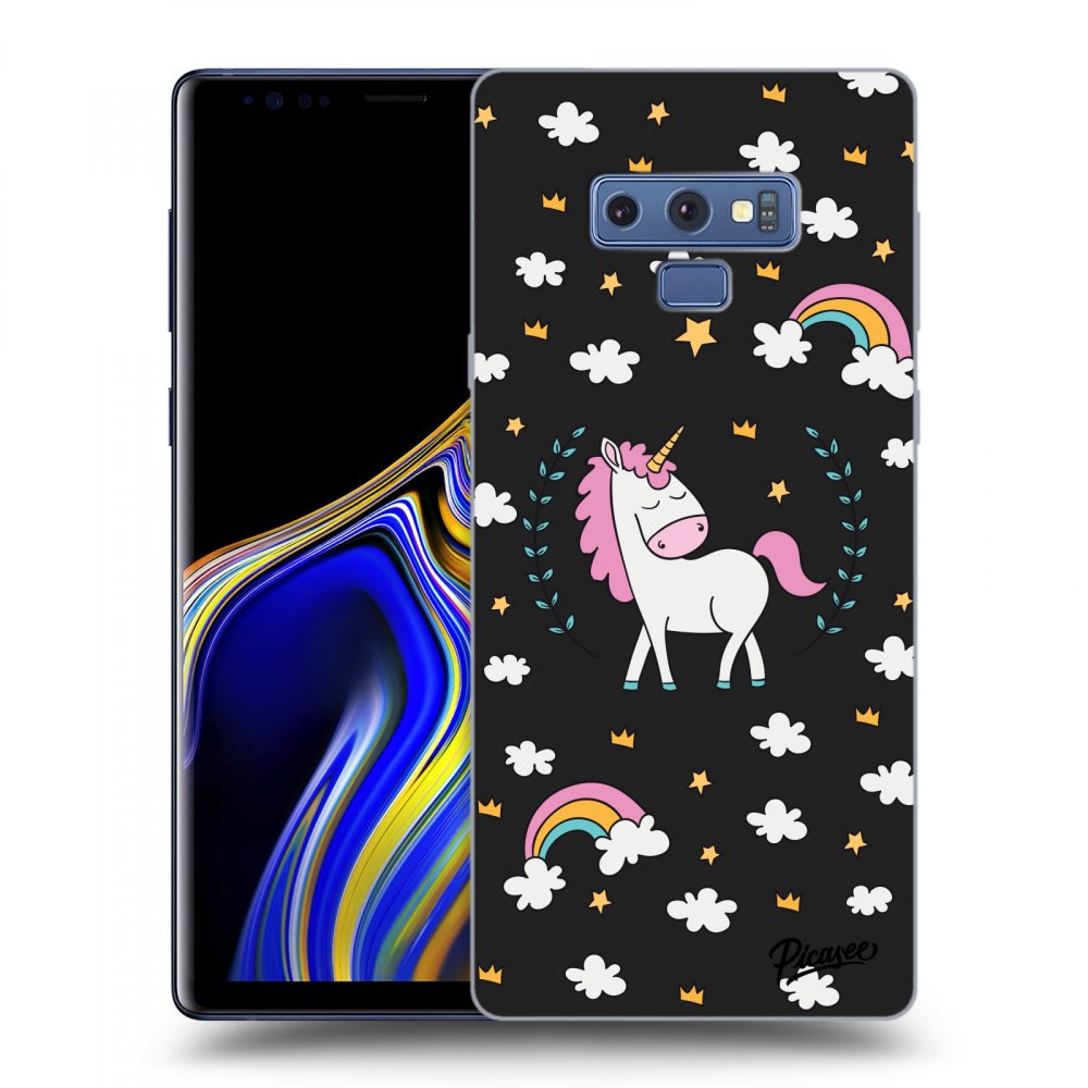 Picasee silikónový čierny obal pre Samsung Galaxy Note 9 N960F - Unicorn star heaven