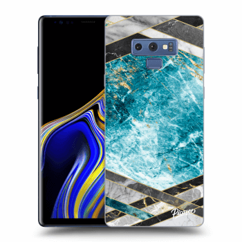Picasee silikónový čierny obal pre Samsung Galaxy Note 9 N960F - Blue geometry