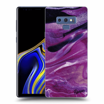 Picasee silikónový čierny obal pre Samsung Galaxy Note 9 N960F - Purple glitter