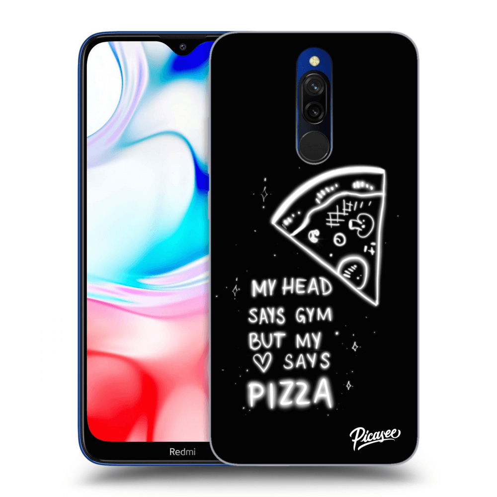 Picasee silikónový prehľadný obal pre Xiaomi Redmi 8 - Pizza