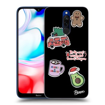 Obal pre Xiaomi Redmi 8 - Christmas Stickers