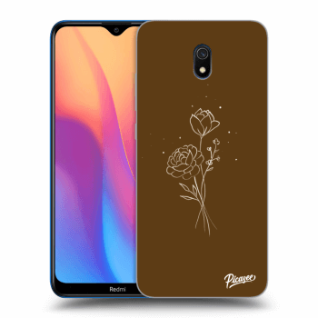 Obal pre Xiaomi Redmi 8A - Brown flowers