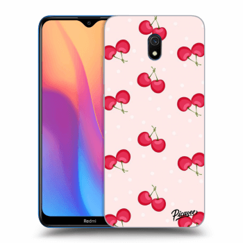 Picasee silikónový čierny obal pre Xiaomi Redmi 8A - Cherries