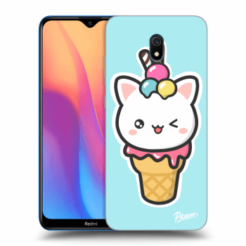 Picasee silikónový prehľadný obal pre Xiaomi Redmi 8A - Ice Cream Cat