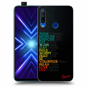 Picasee silikónový prehľadný obal pre Honor 9X - Motto life