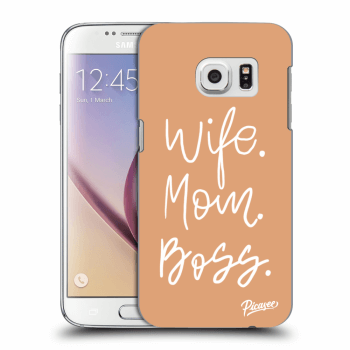 Picasee silikónový prehľadný obal pre Samsung Galaxy S7 G930F - Boss Mama