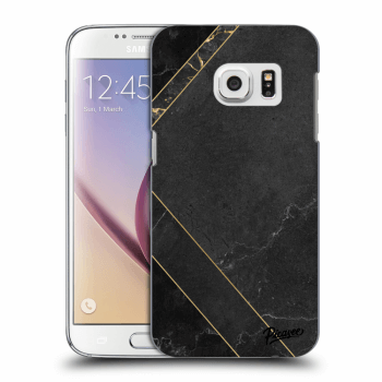 Picasee silikónový prehľadný obal pre Samsung Galaxy S7 G930F - Black tile