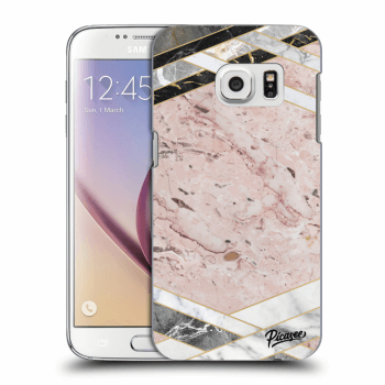 Picasee silikónový prehľadný obal pre Samsung Galaxy S7 G930F - Pink geometry