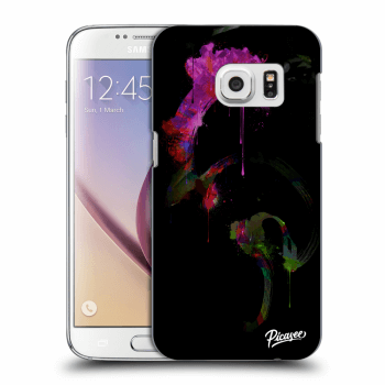 Picasee silikónový prehľadný obal pre Samsung Galaxy S7 G930F - Peony black