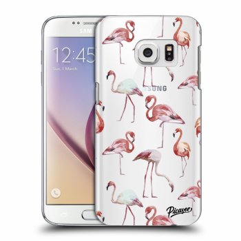 Picasee silikónový prehľadný obal pre Samsung Galaxy S7 G930F - Flamingos