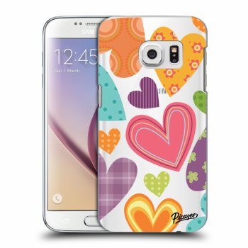 Picasee silikónový prehľadný obal pre Samsung Galaxy S7 G930F - Colored heart