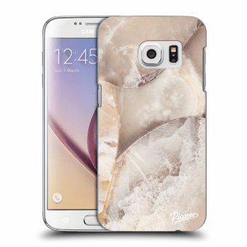 Picasee silikónový prehľadný obal pre Samsung Galaxy S7 G930F - Cream marble