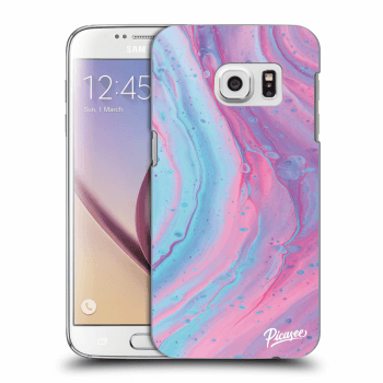 Picasee silikónový prehľadný obal pre Samsung Galaxy S7 G930F - Pink liquid