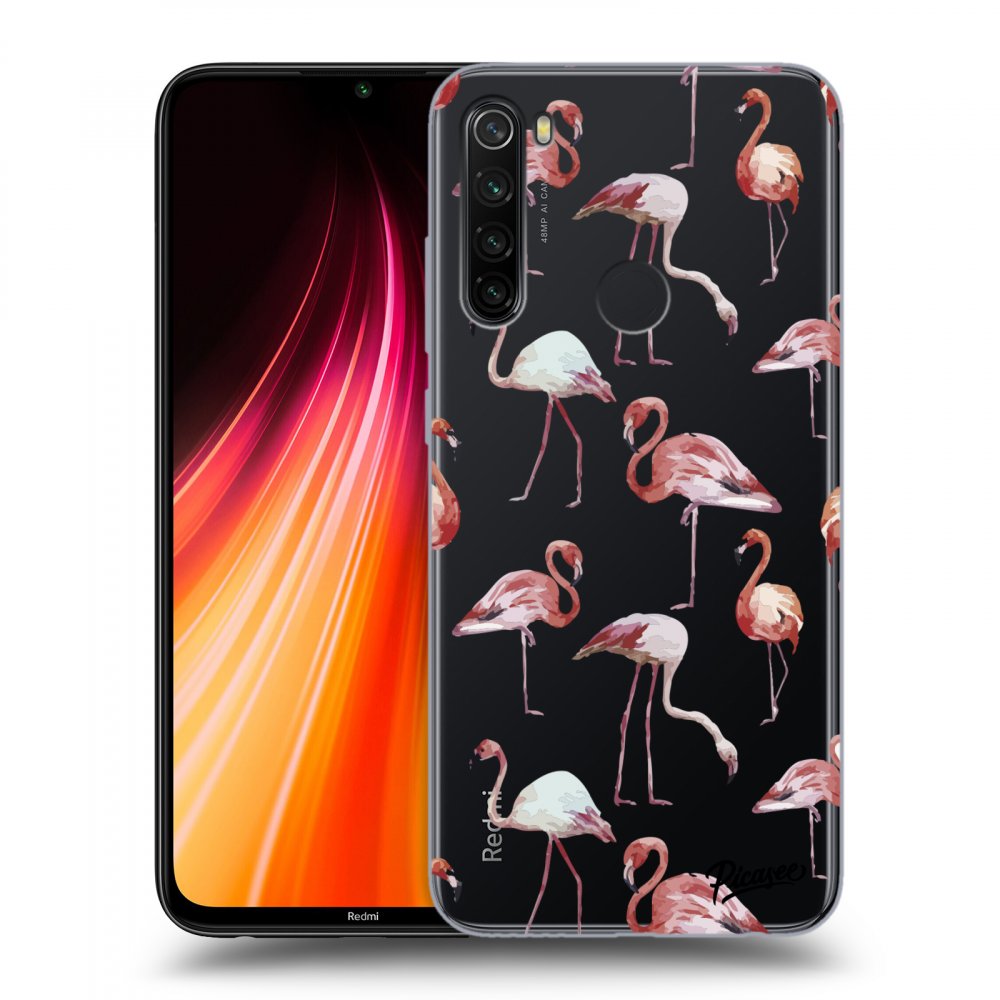 Picasee silikónový prehľadný obal pre Xiaomi Redmi Note 8T - Flamingos