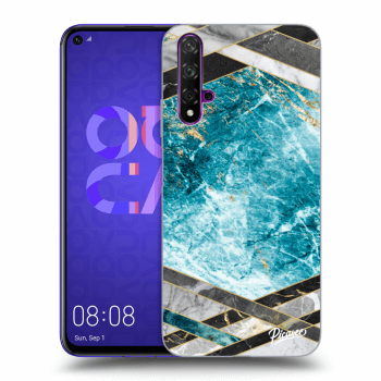 Obal pre Huawei Nova 5T - Blue geometry
