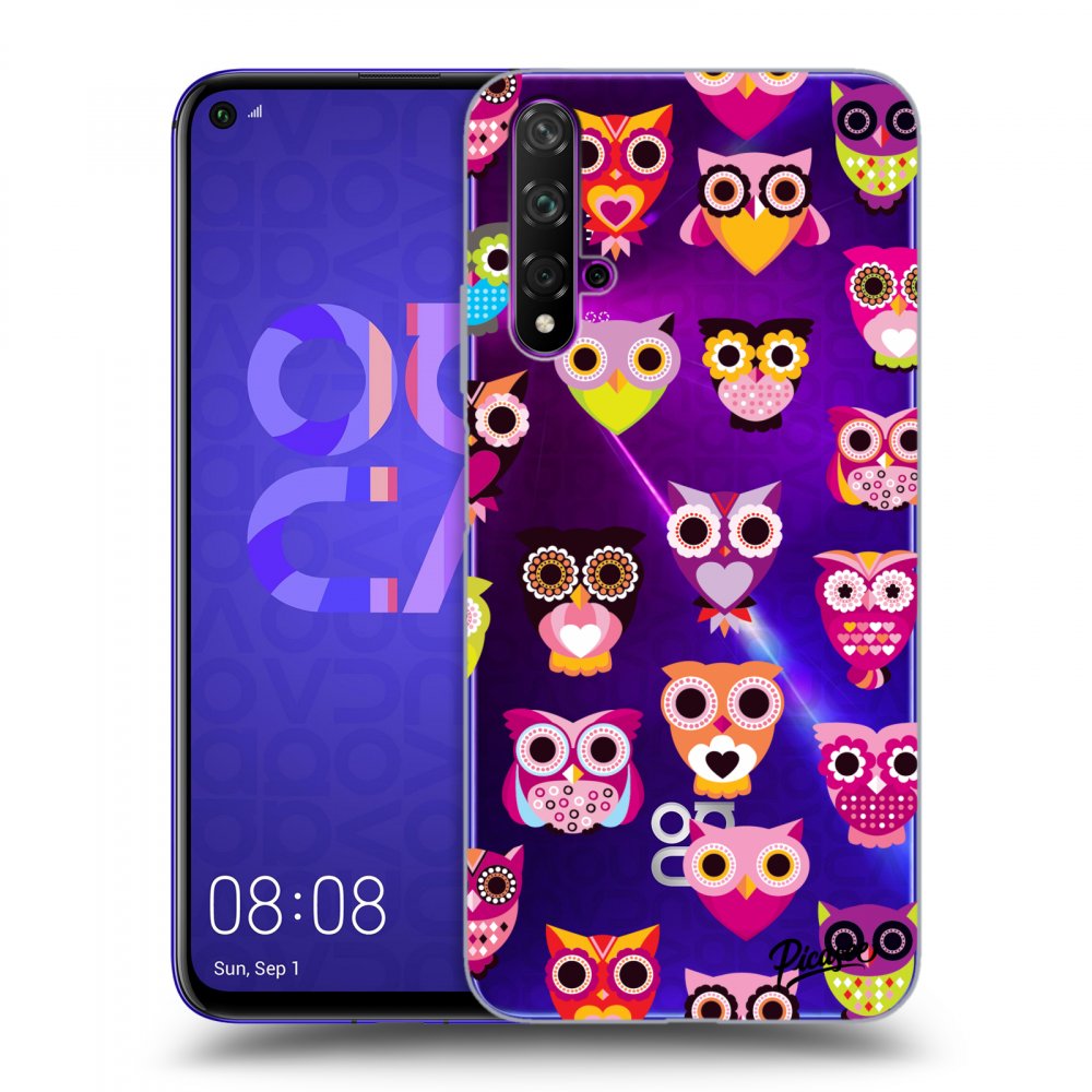 Picasee silikónový prehľadný obal pre Huawei Nova 5T - Owls