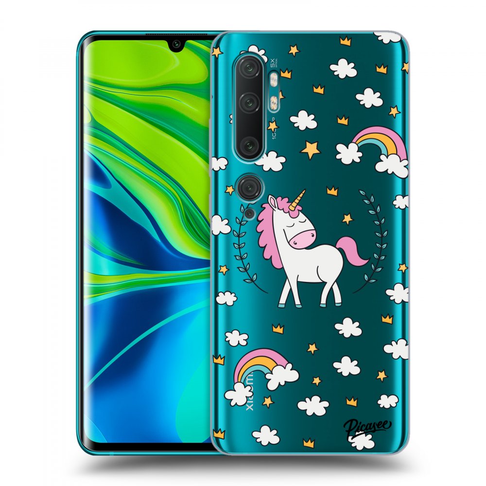 Picasee silikónový prehľadný obal pre Xiaomi Mi Note 10 (Pro) - Unicorn star heaven