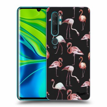 Picasee silikónový čierny obal pre Xiaomi Mi Note 10 (Pro) - Flamingos