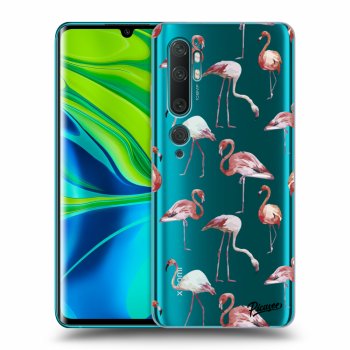 Picasee silikónový prehľadný obal pre Xiaomi Mi Note 10 (Pro) - Flamingos