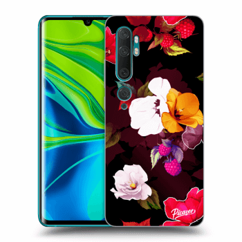 Picasee silikónový prehľadný obal pre Xiaomi Mi Note 10 (Pro) - Flowers and Berries