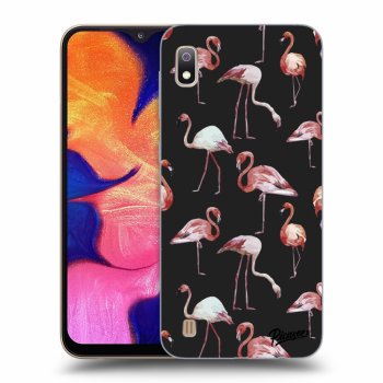 Picasee silikónový čierny obal pre Samsung Galaxy A10 A105F - Flamingos