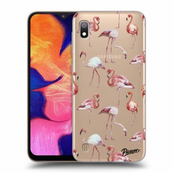 Picasee silikónový prehľadný obal pre Samsung Galaxy A10 A105F - Flamingos