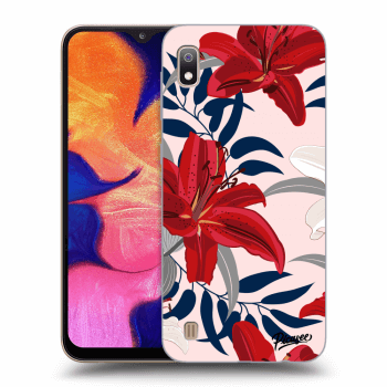 Picasee silikónový prehľadný obal pre Samsung Galaxy A10 A105F - Red Lily