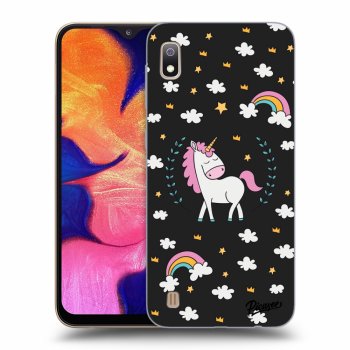 Picasee silikónový čierny obal pre Samsung Galaxy A10 A105F - Unicorn star heaven