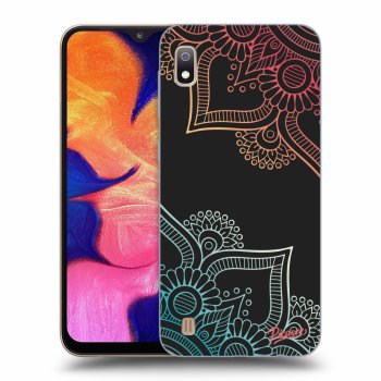 Picasee silikónový čierny obal pre Samsung Galaxy A10 A105F - Flowers pattern