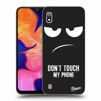 Picasee silikónový čierny obal pre Samsung Galaxy A10 A105F - Don't Touch My Phone