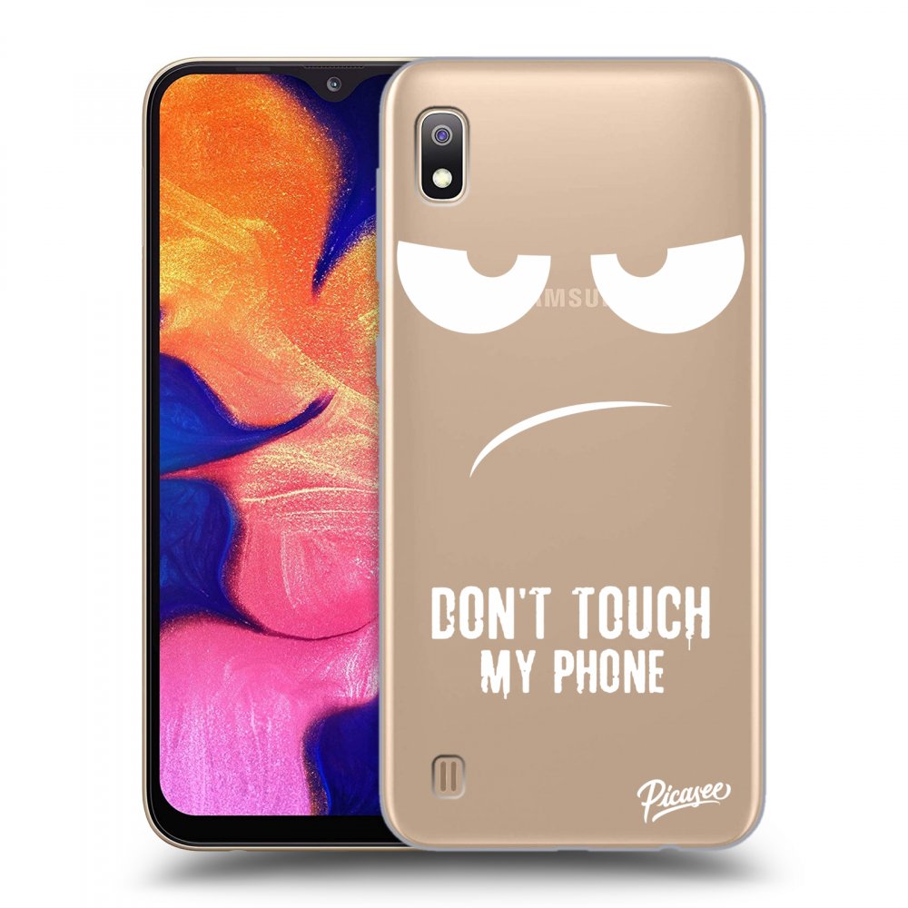 Picasee silikónový prehľadný obal pre Samsung Galaxy A10 A105F - Don't Touch My Phone