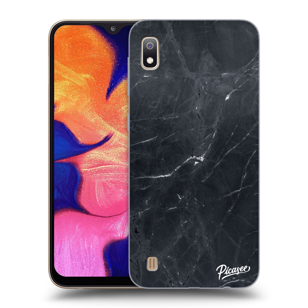 Picasee silikónový čierny obal pre Samsung Galaxy A10 A105F - Black marble