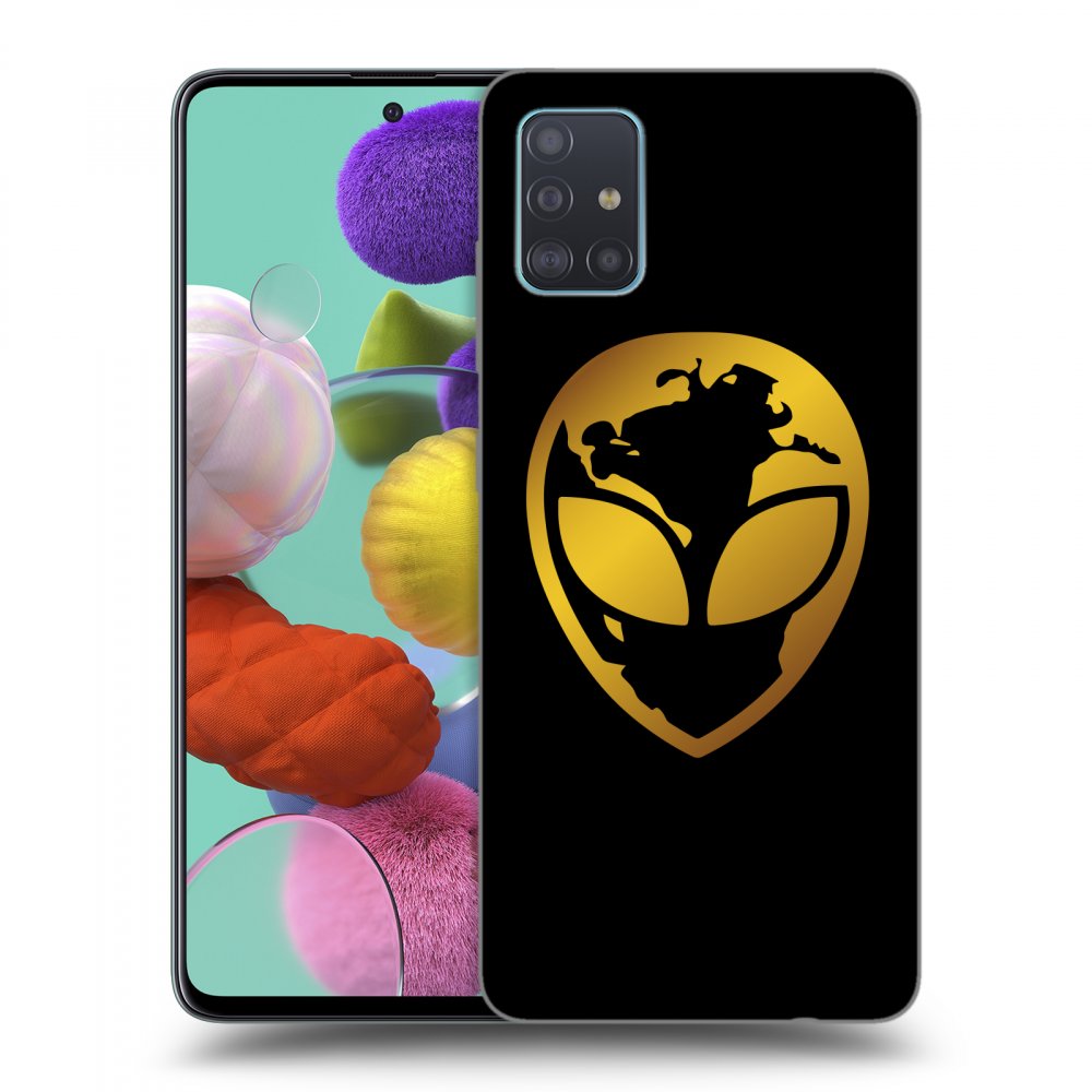 Picasee ULTIMATE CASE pro Samsung Galaxy A51 A515F - EARTH - Gold Alien 3.0