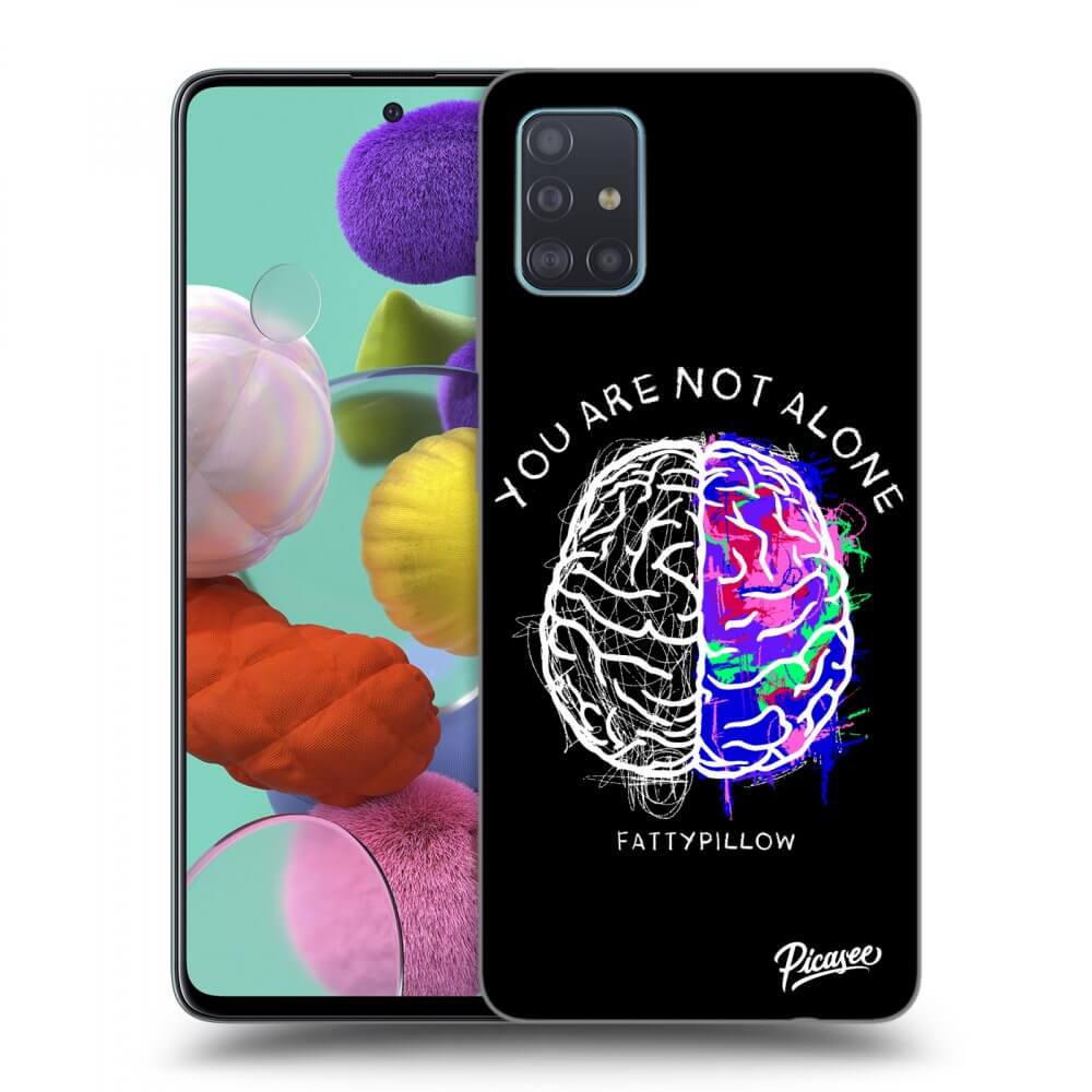 Picasee silikónový prehľadný obal pre Samsung Galaxy A51 A515F - Brain - White