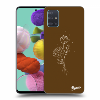Obal pre Samsung Galaxy A51 A515F - Brown flowers