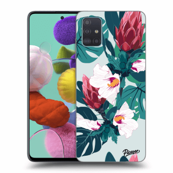 Picasee silikónový čierny obal pre Samsung Galaxy A51 A515F - Rhododendron