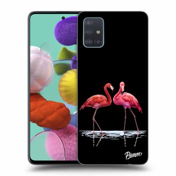 Picasee ULTIMATE CASE pro Samsung Galaxy A51 A515F - Flamingos couple