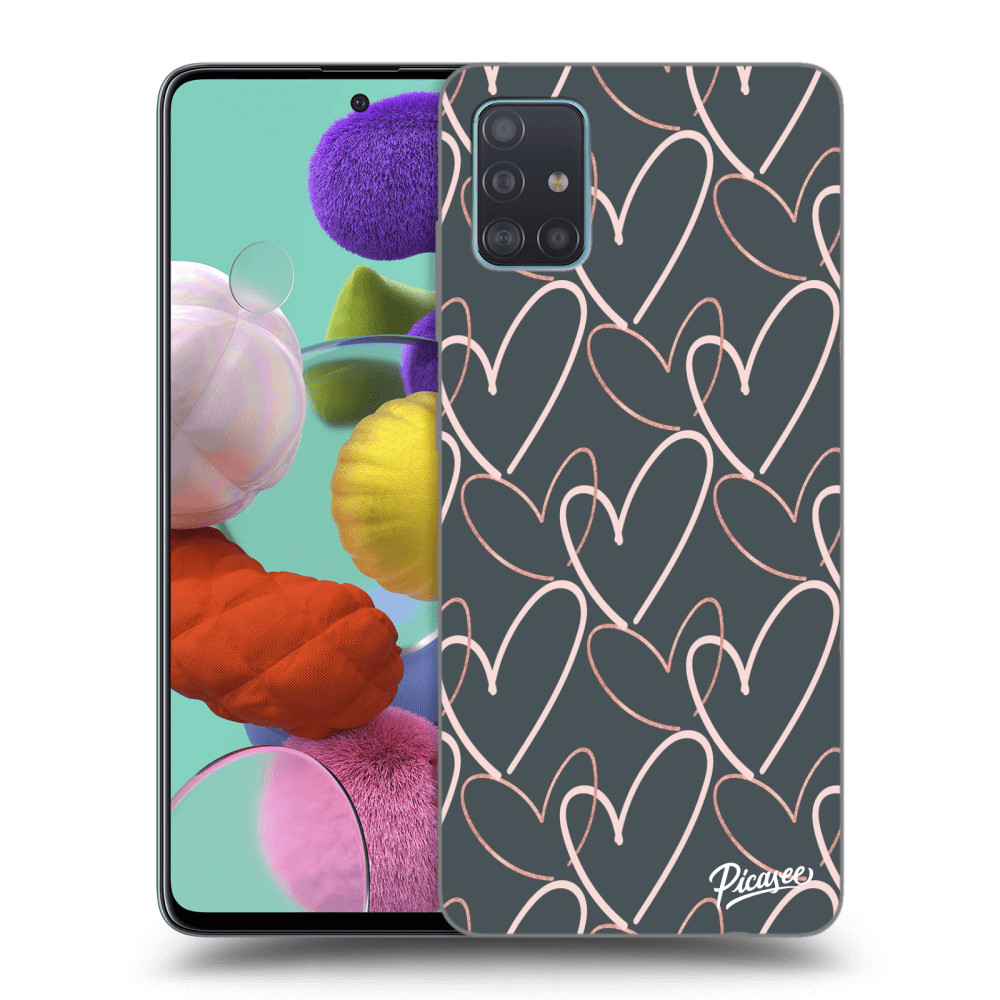 Picasee silikónový prehľadný obal pre Samsung Galaxy A51 A515F - Lots of love
