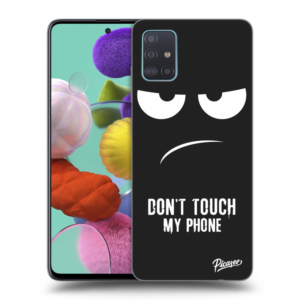 Picasee silikónový čierny obal pre Samsung Galaxy A51 A515F - Don't Touch My Phone
