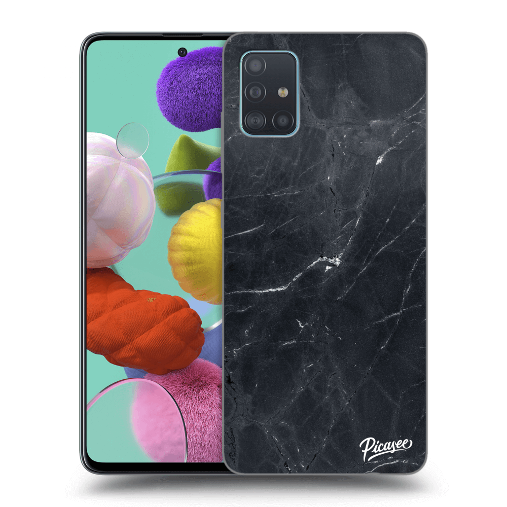 Picasee silikónový prehľadný obal pre Samsung Galaxy A51 A515F - Black marble