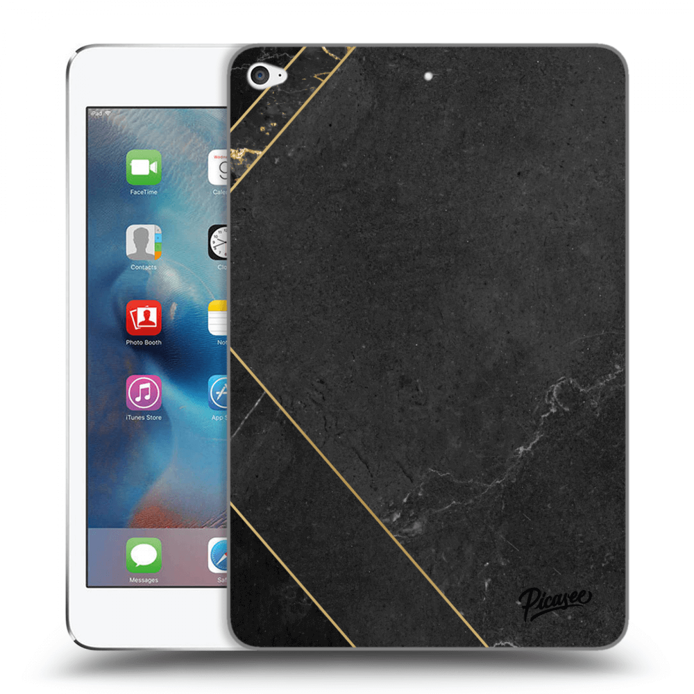 Picasee silikónový prehľadný obal pre Apple iPad mini 4 - Black tile