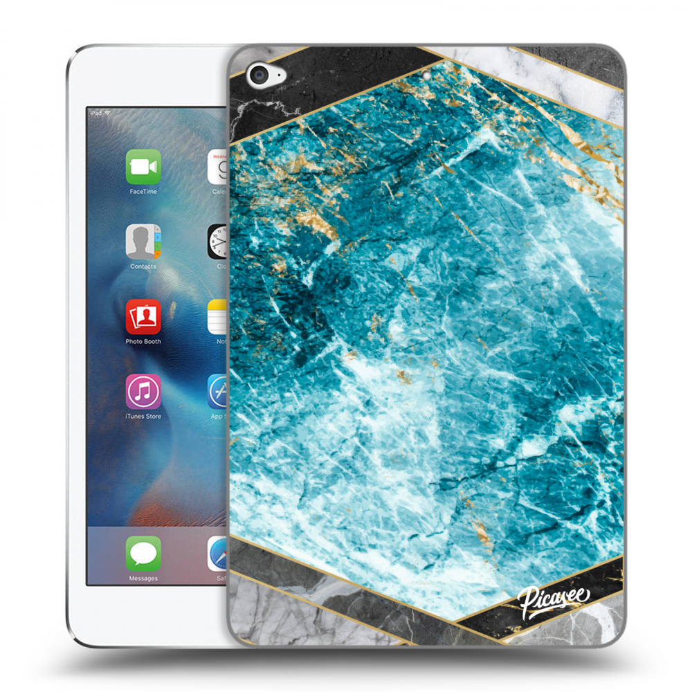 Picasee silikónový prehľadný obal pre Apple iPad mini 4 - Blue geometry