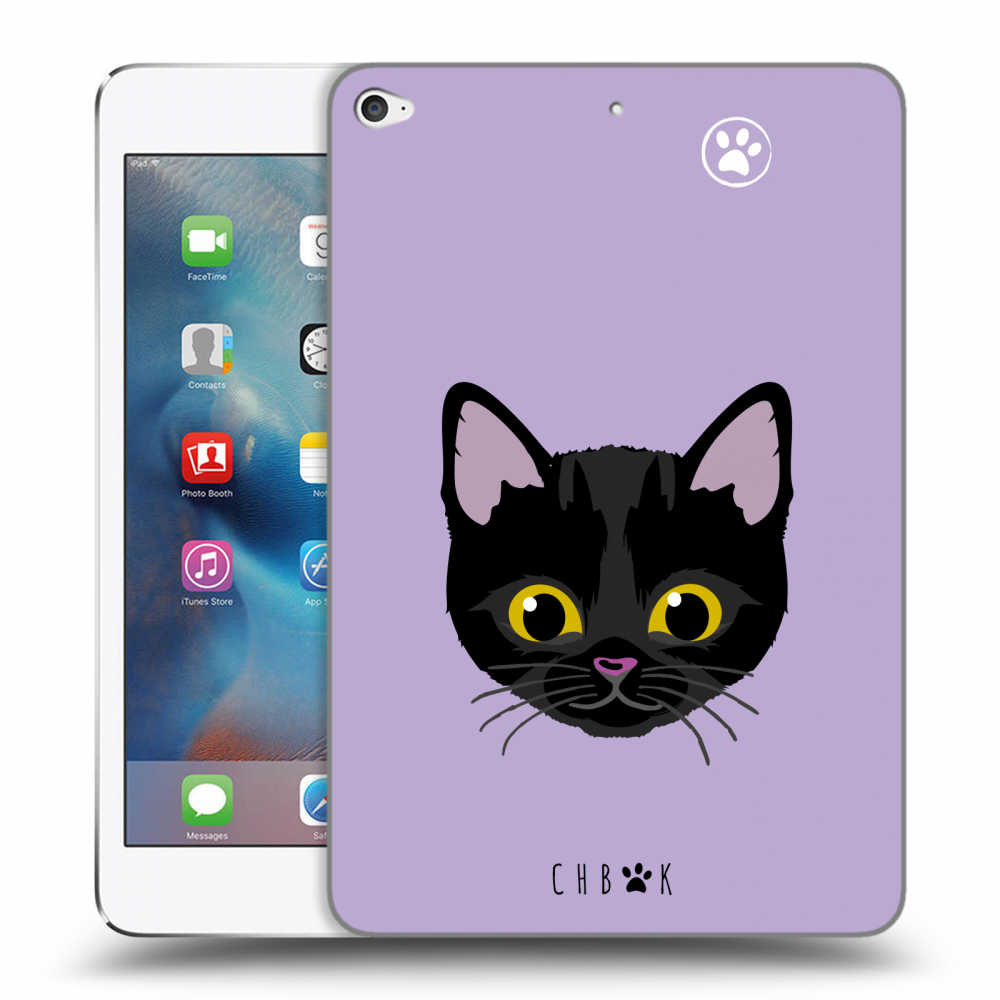 Picasee silikónový prehľadný obal pre Apple iPad mini 4 - Chybí mi kočky - Fialová