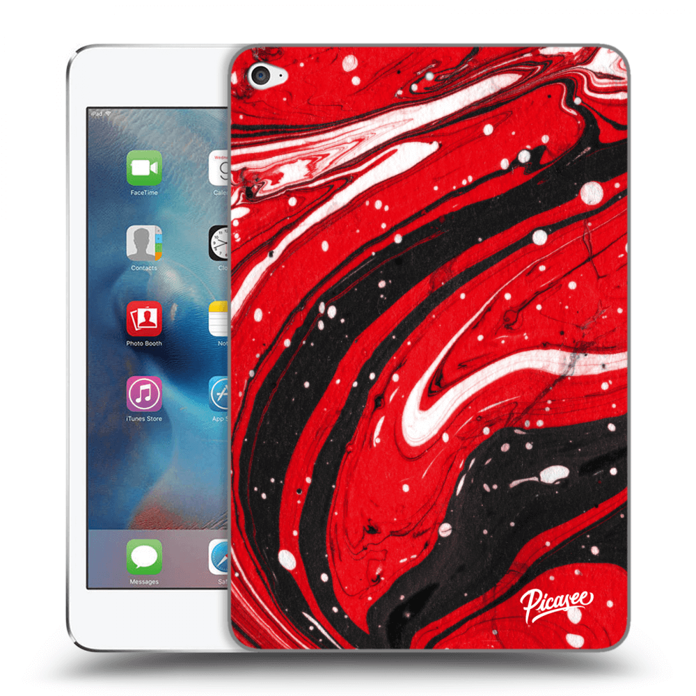 Picasee silikónový prehľadný obal pre Apple iPad mini 4 - Red black